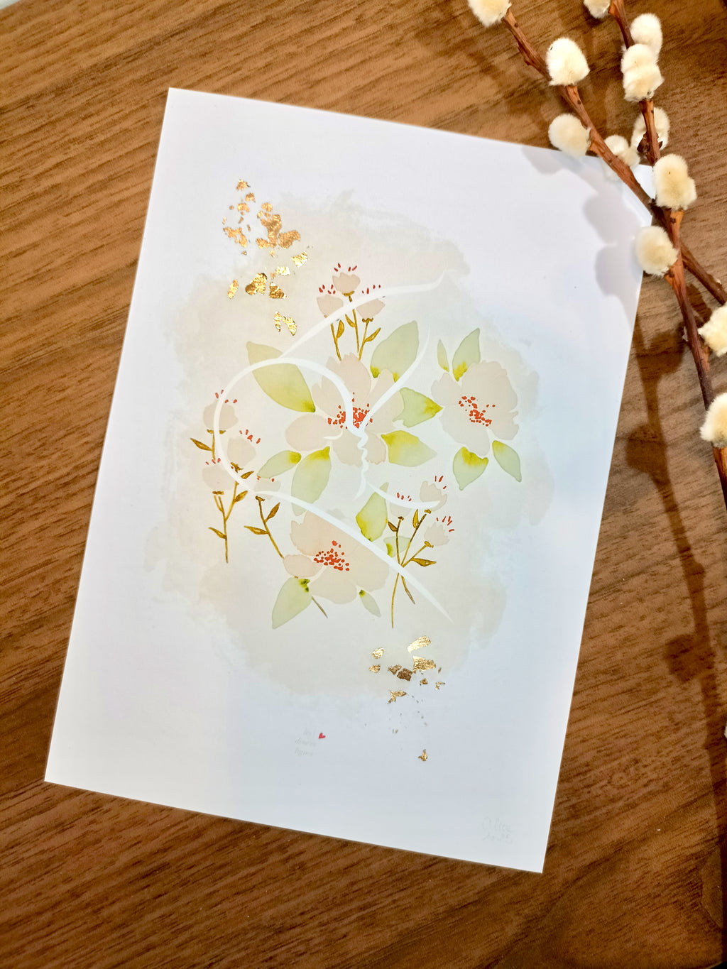 Affiche fleurie - allaitement