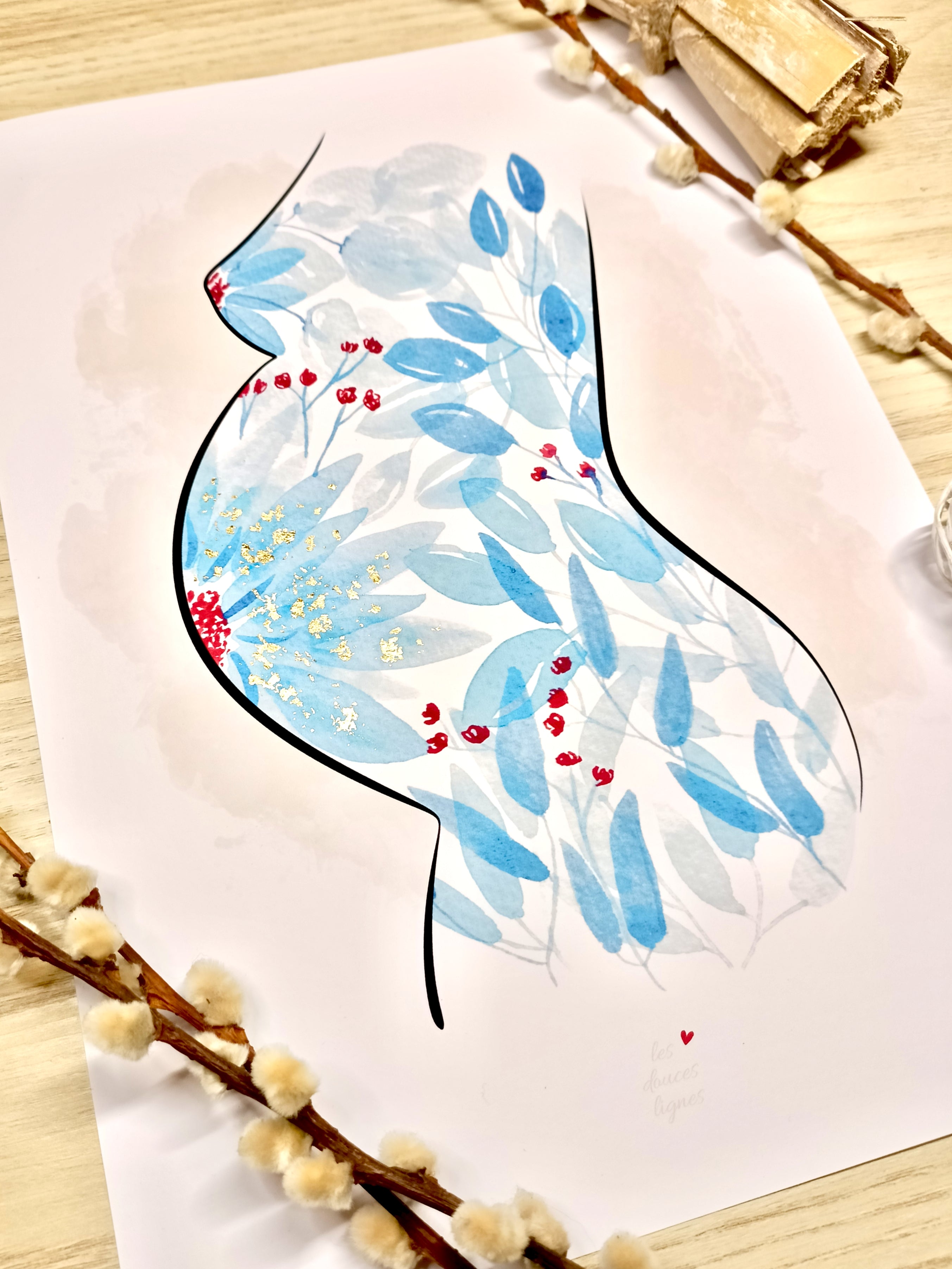 Affiche Maman fleurie