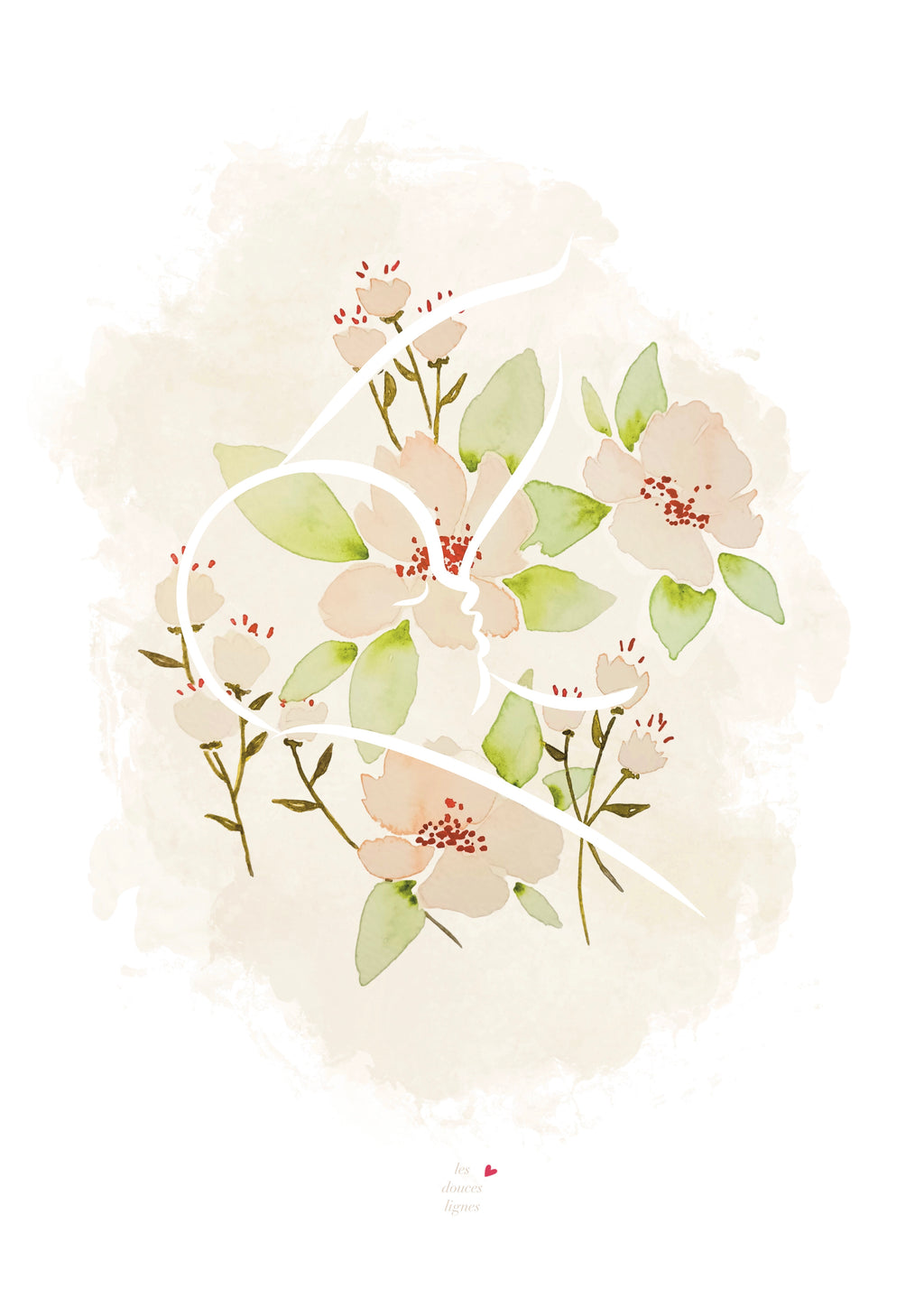 Affiche fleurie - allaitement