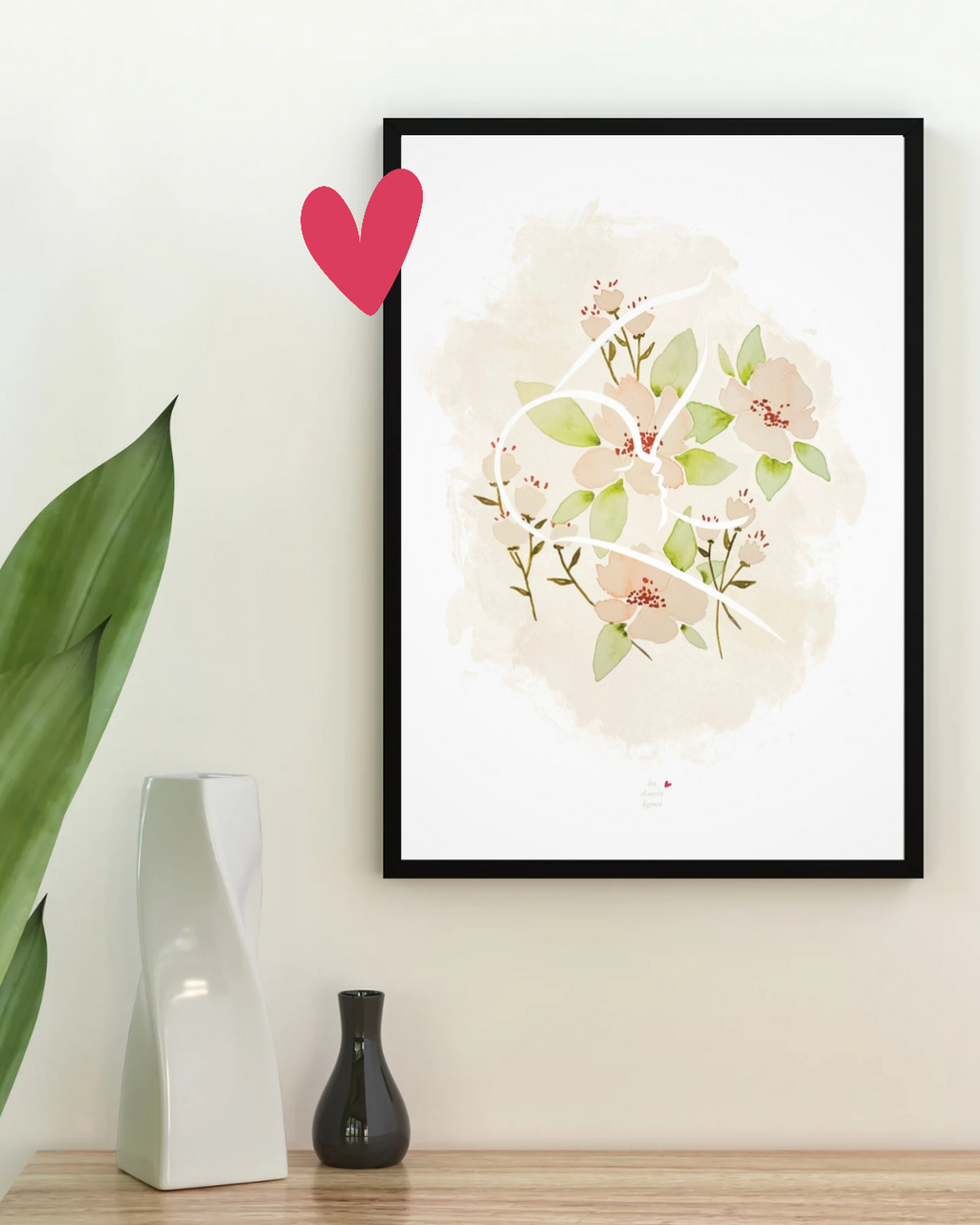 Affiche fleurie - allaitement