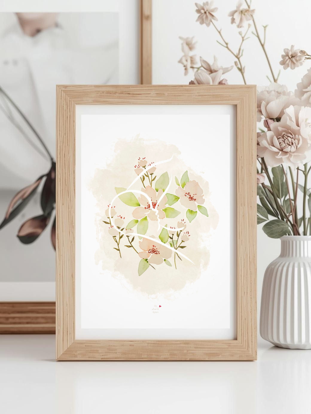 Affiche fleurie - allaitement