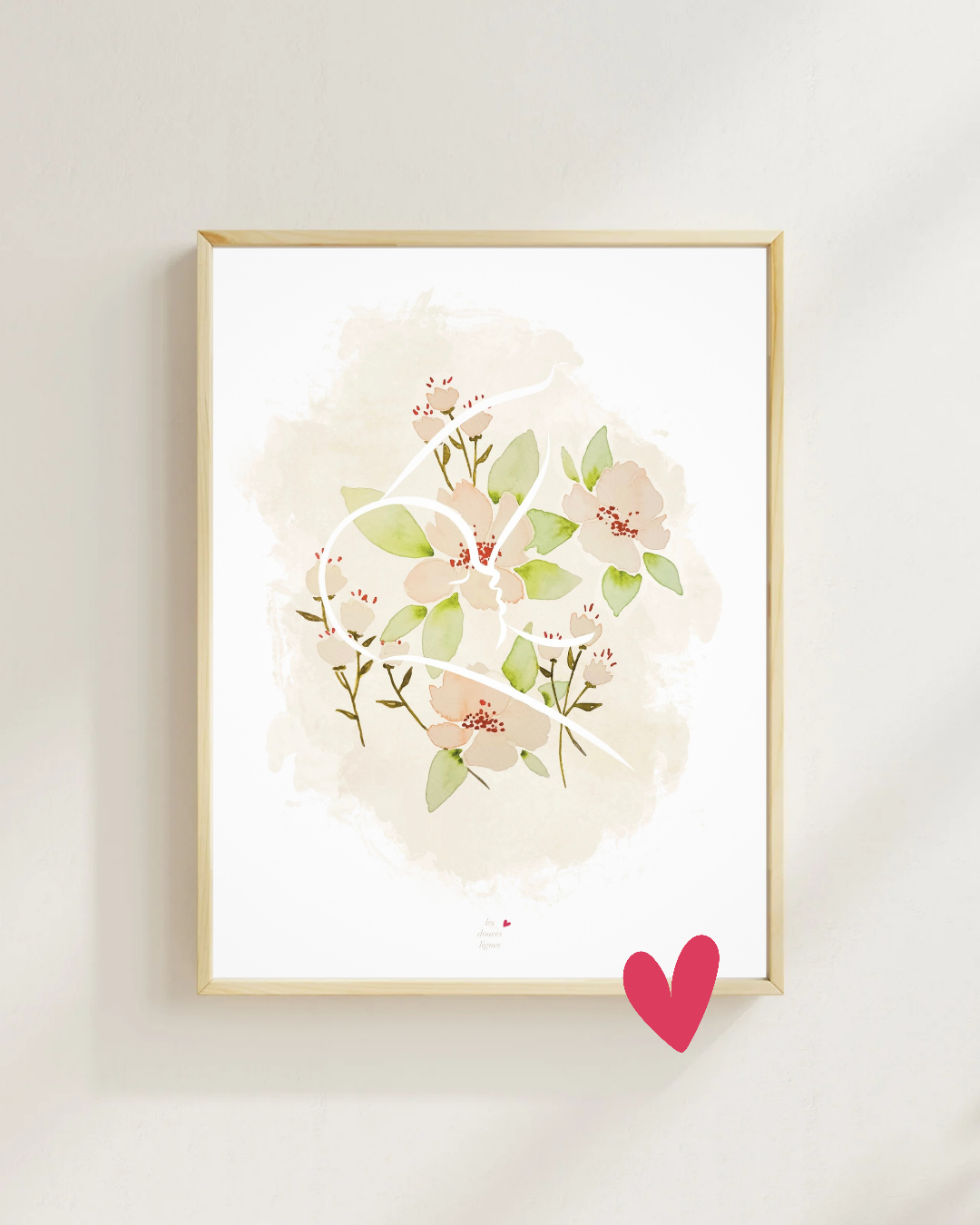 Affiche fleurie - allaitement