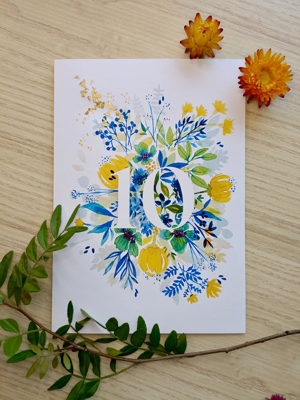 Cartes fleuries nombres