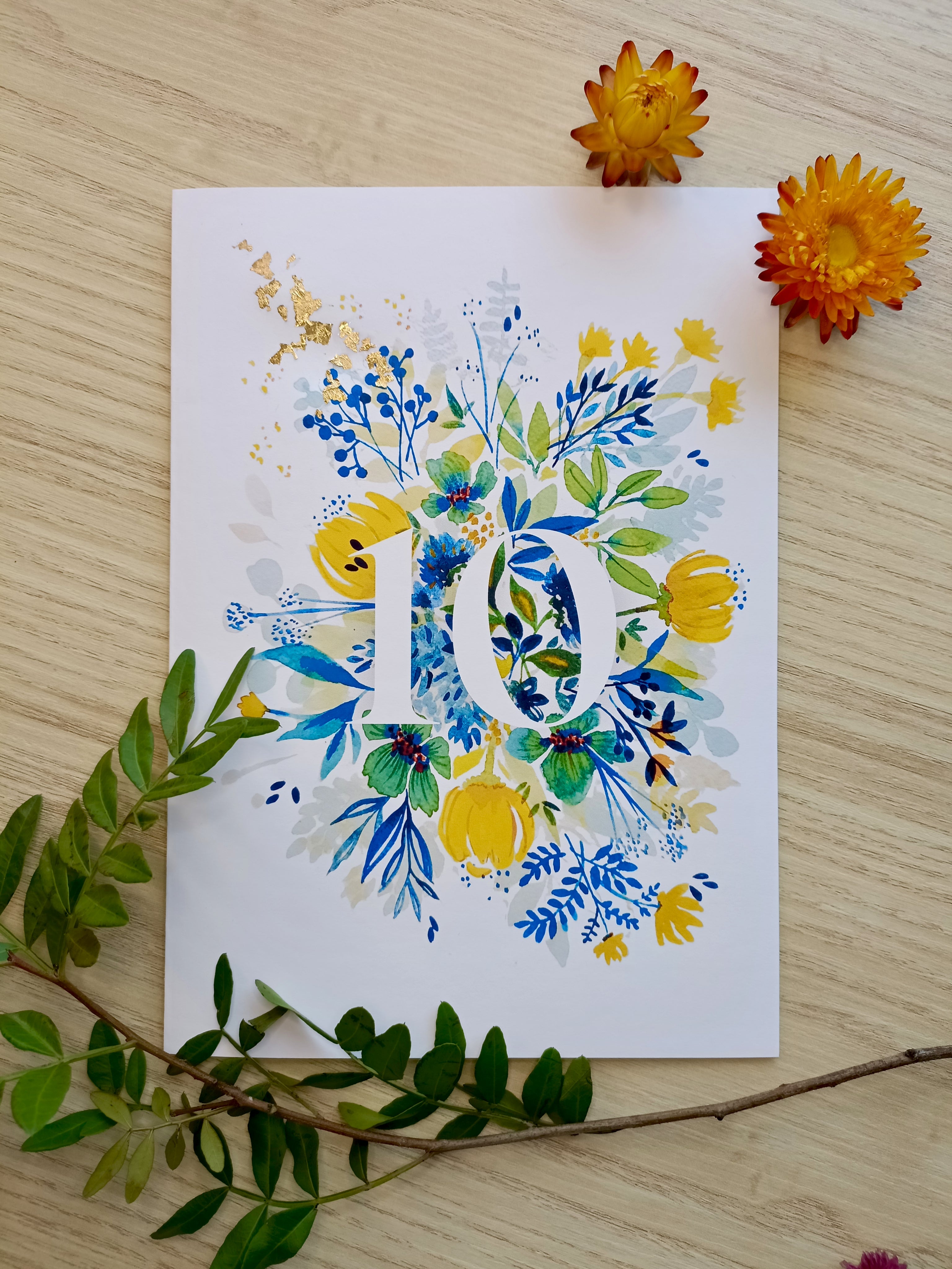 Cartes fleuries nombres