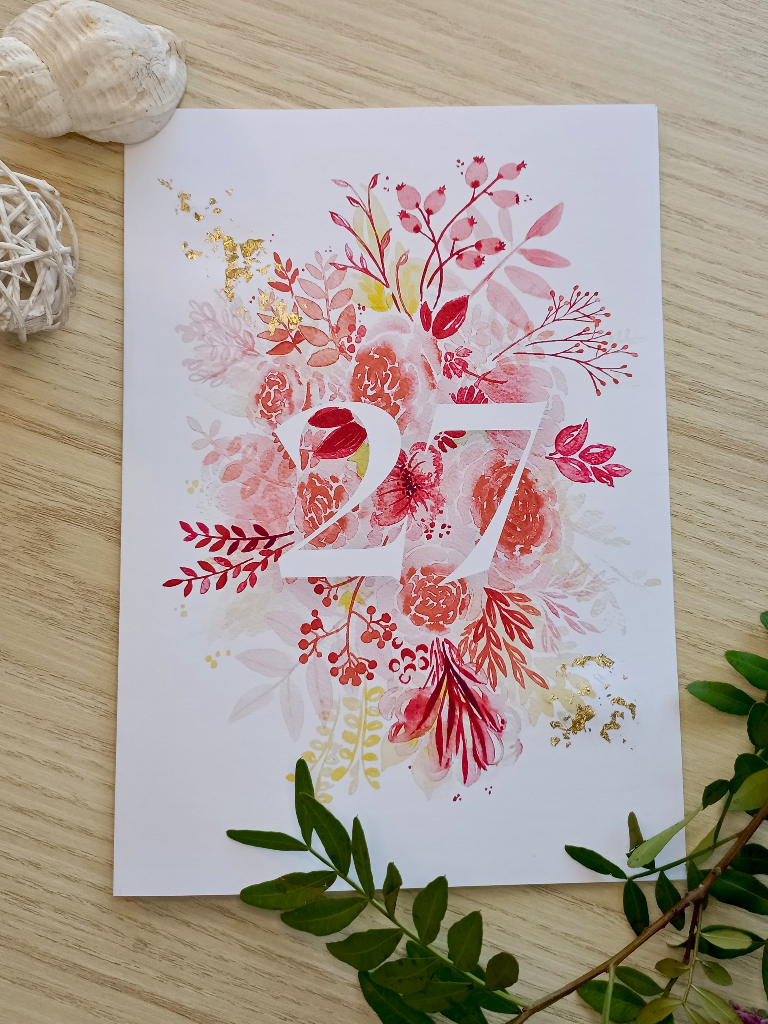 Cartes fleuries nombres