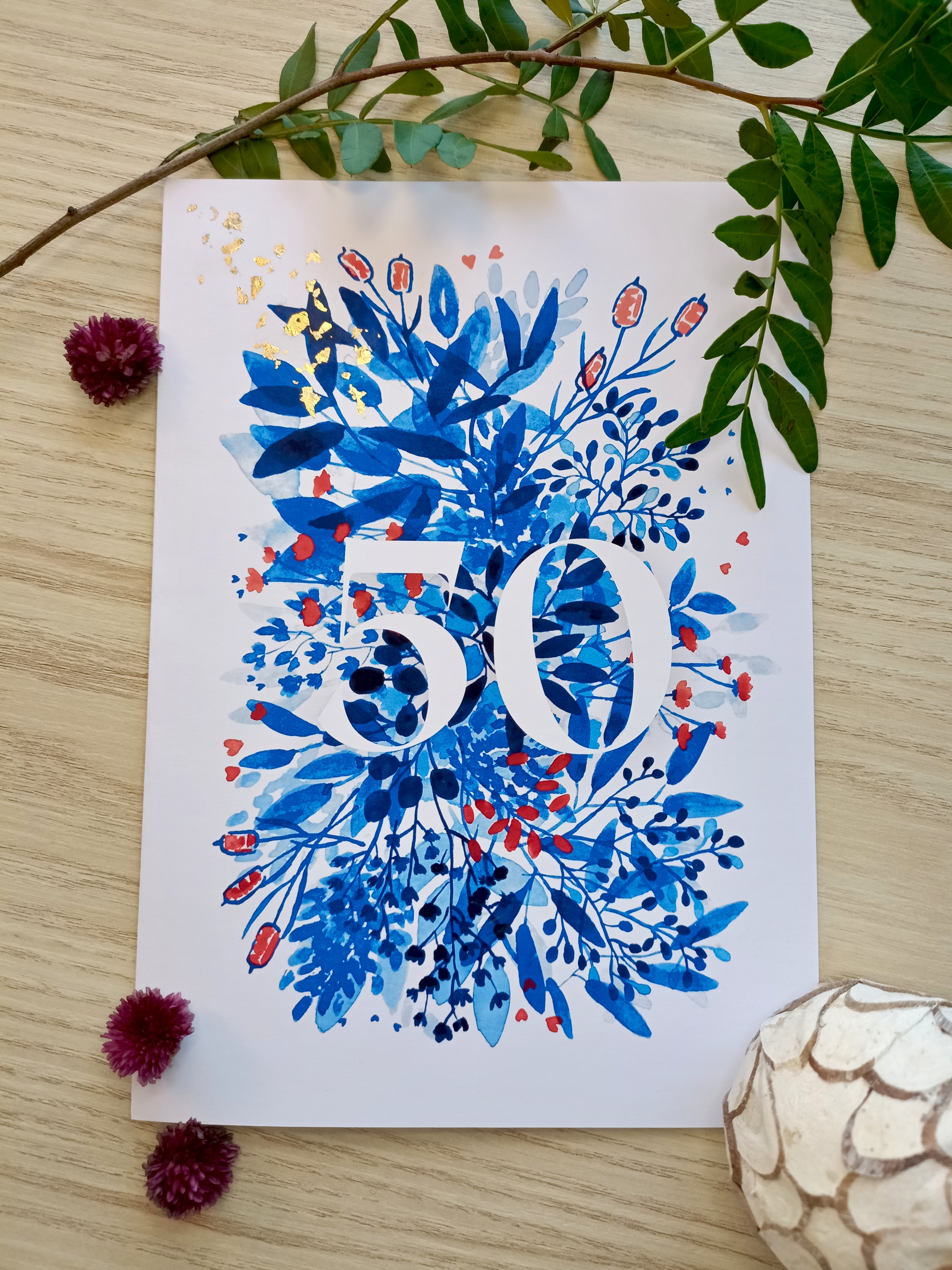 Cartes fleuries nombres