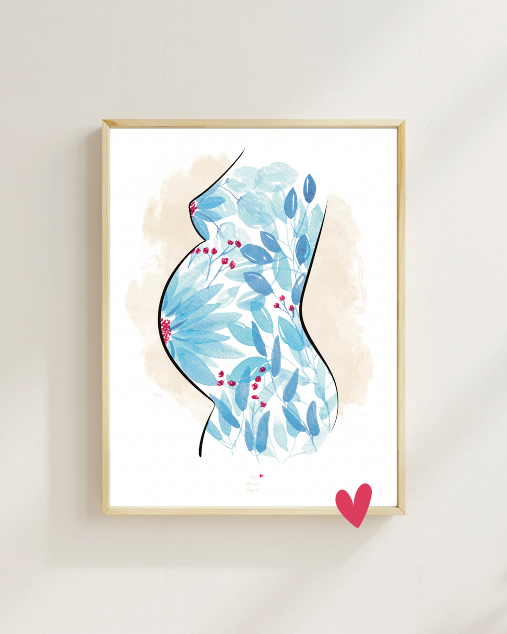 Affiche Maman fleurie