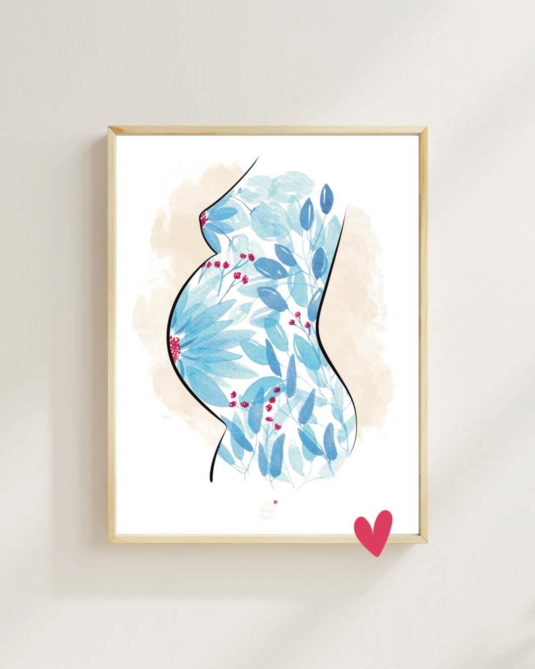 Affiche Maman fleurie