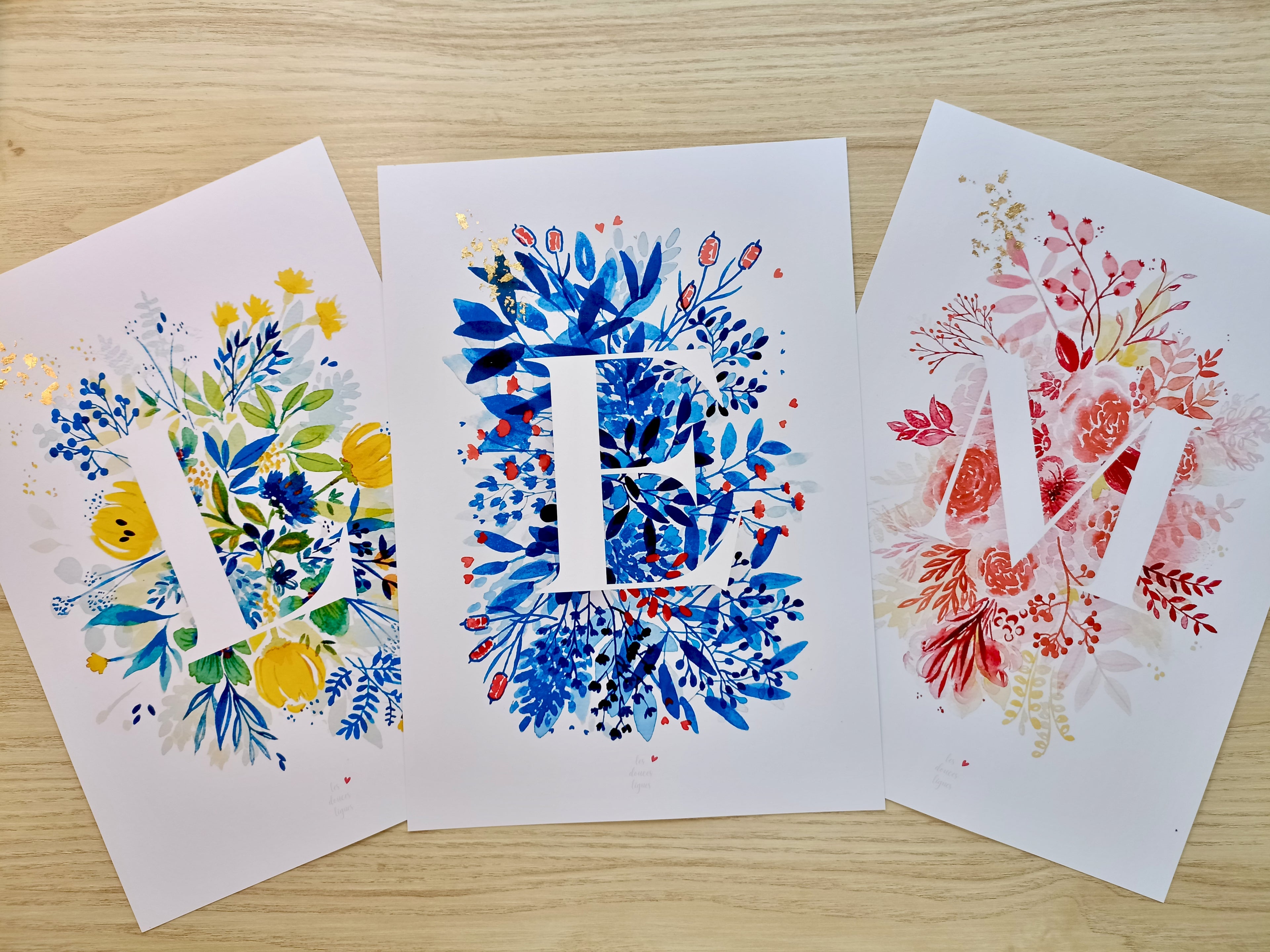 Affiche Lettre fleurie