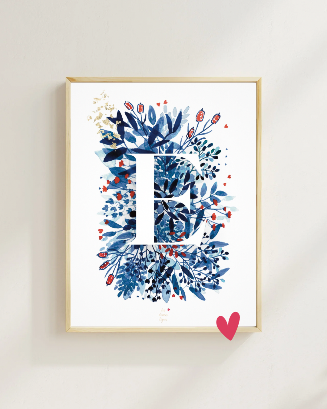 Affiche Lettre fleurie