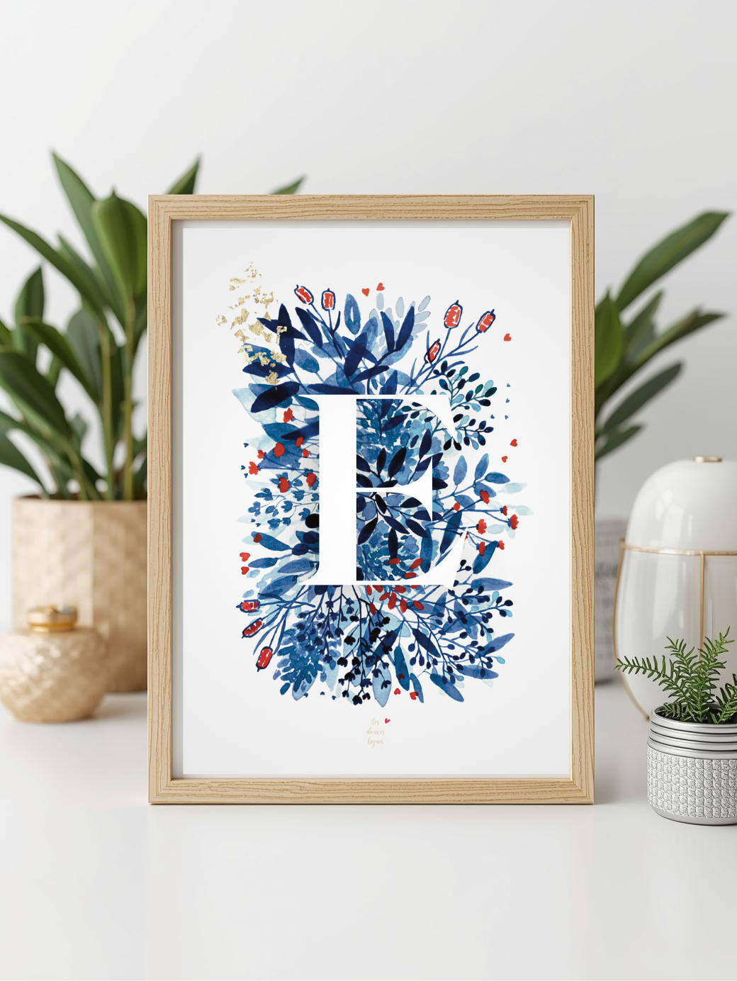 Affiche Lettre fleurie