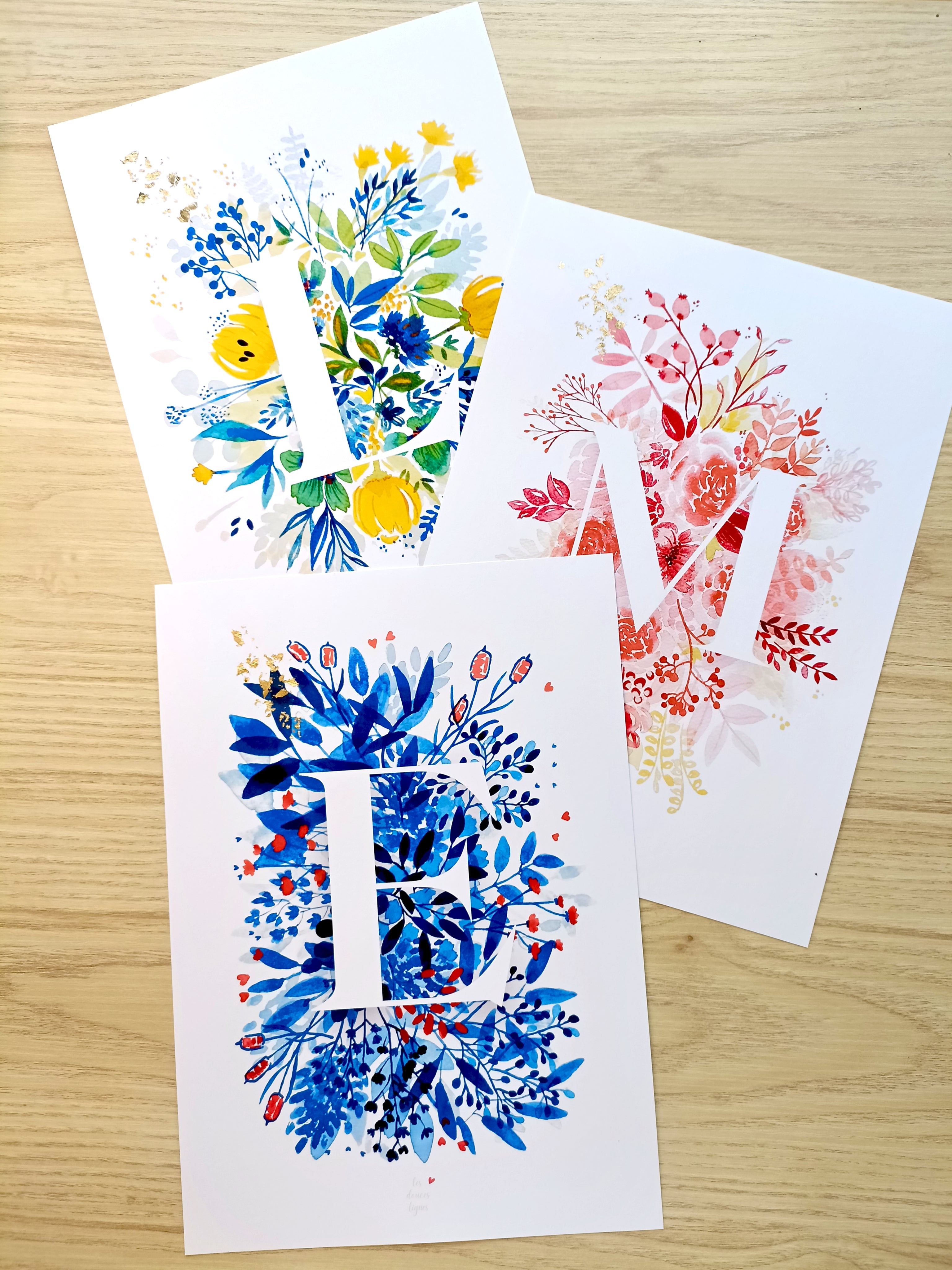 Affiche Lettre fleurie