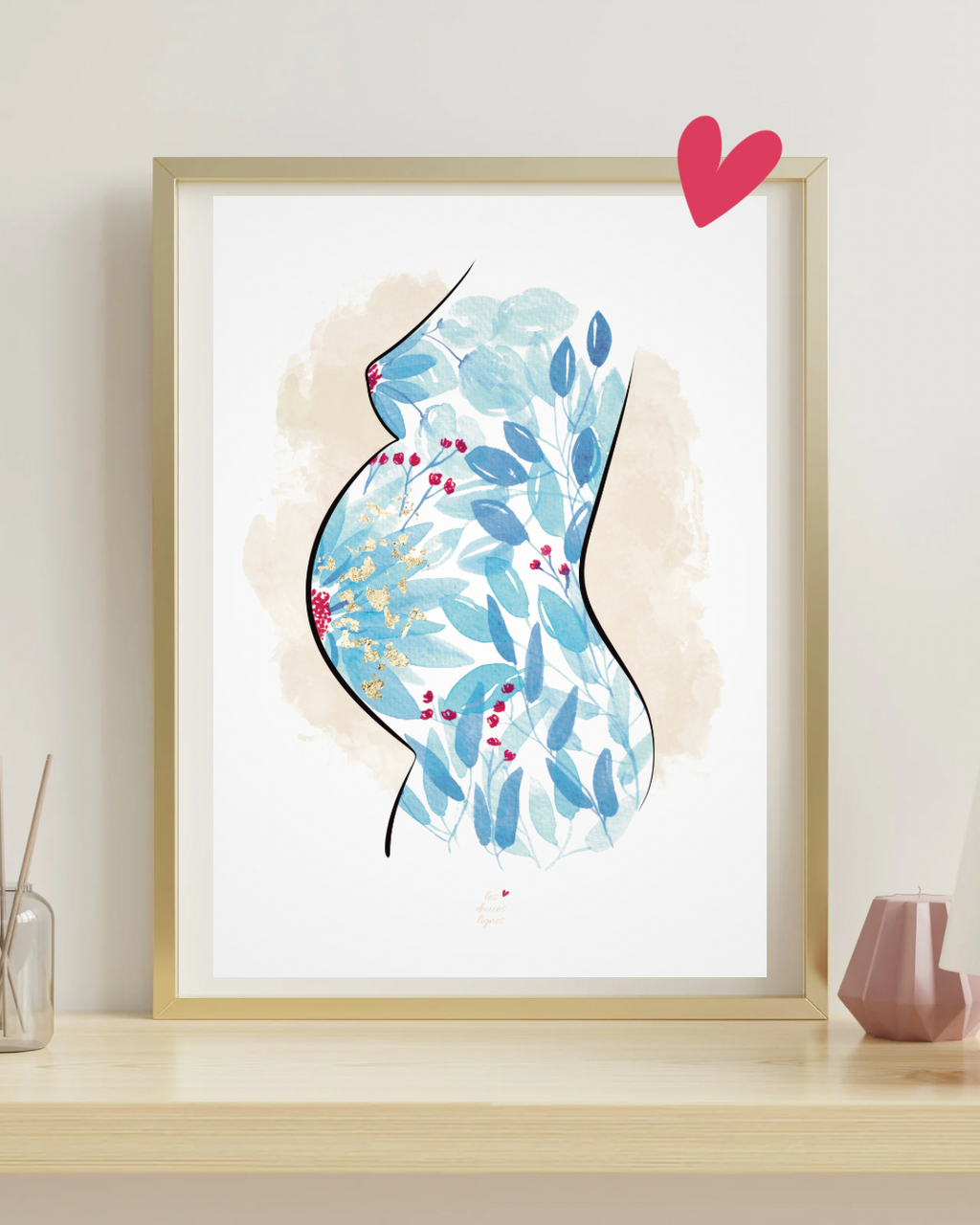 Affiche Maman fleurie