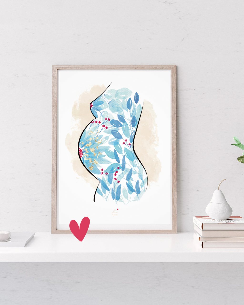 Affiche Maman fleurie