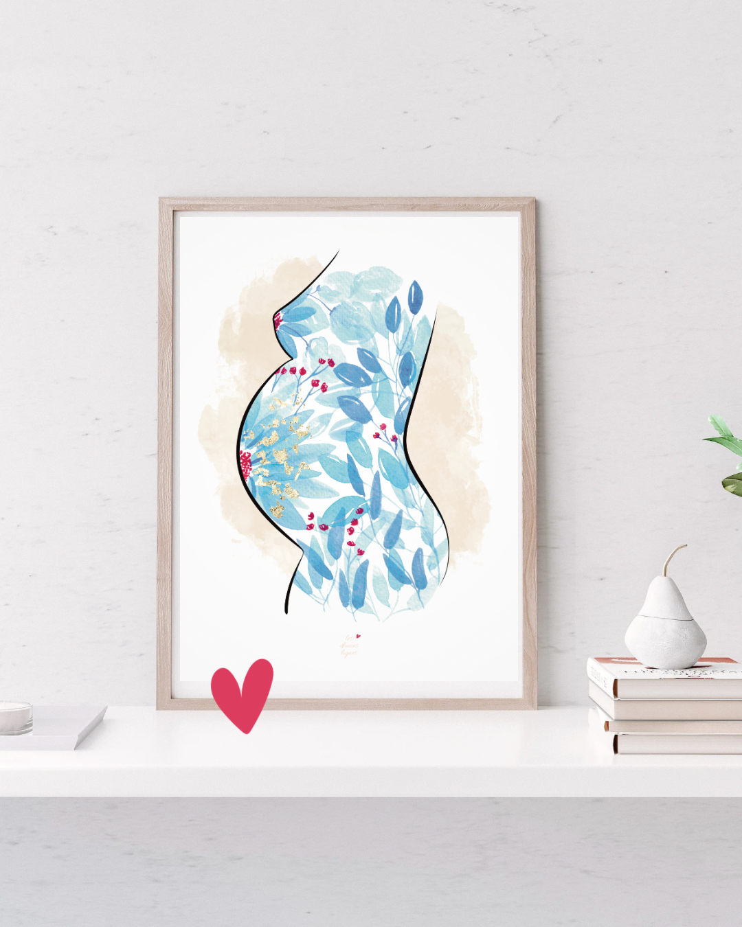 Affiche Maman fleurie