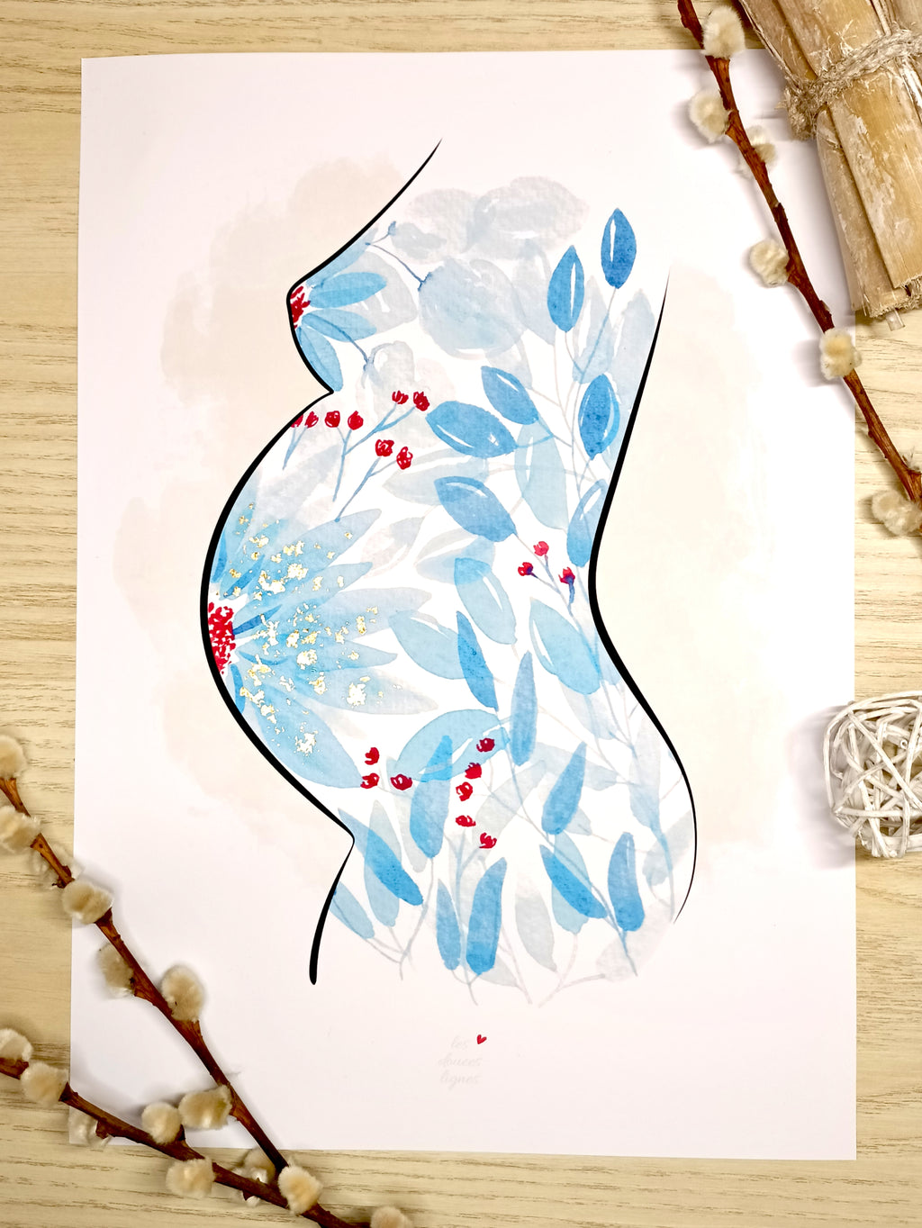 Affiche Maman fleurie