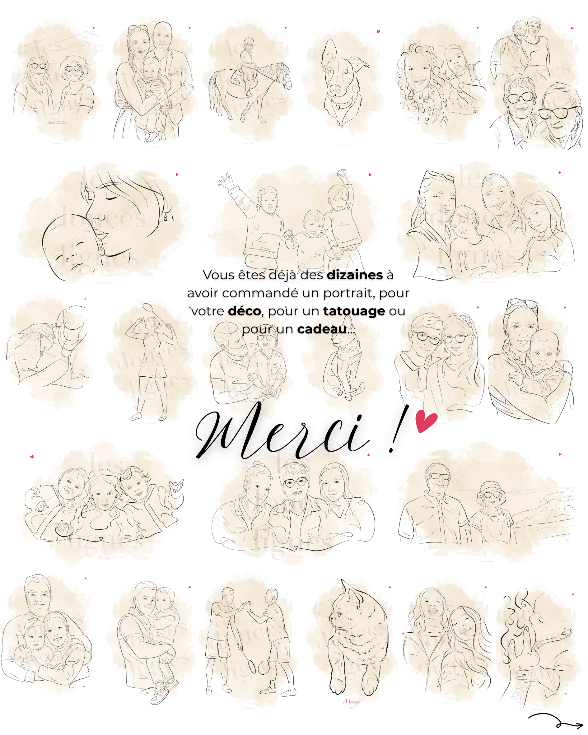 Portrait personnalisé signature ✨